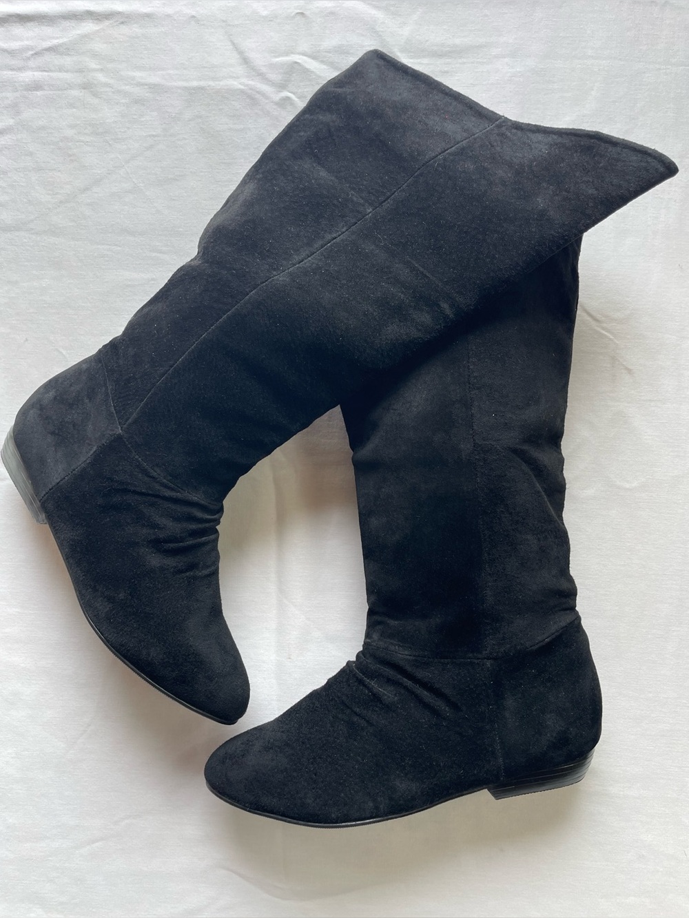 Classic Black Suede Over-the-Knee Boots
